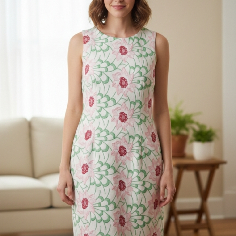 TALBOTS...Floral Sleeveless Dress